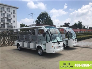 达沃电动旅游观光车服务于景区 